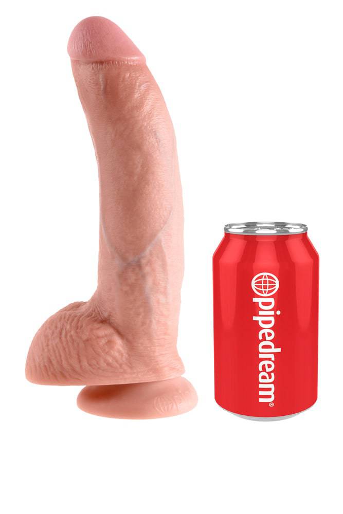 Pipedream - King Cock - Realistic Dildo with Balls - 9 inch - Beige - Stag Shop