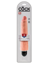 Thumbnail for Pipedream - King Cock - Vibrating Realistic Stiffy Dildo - 9 inch - Beige - Stag Shop