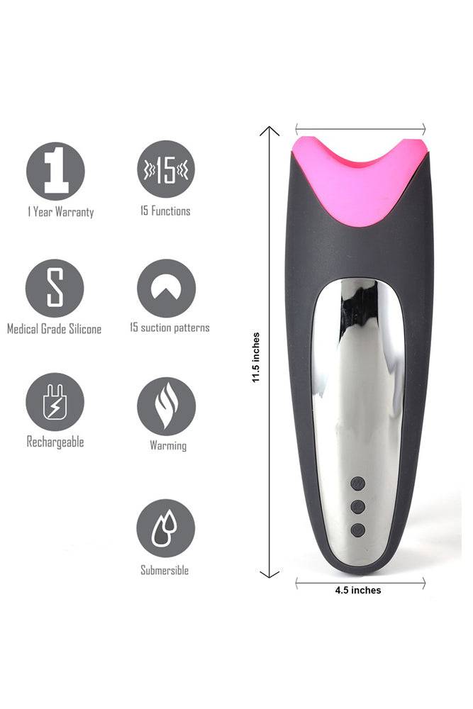 Maia Toys - Piper Warming & Vibrating Suction Stroker - Stag Shop