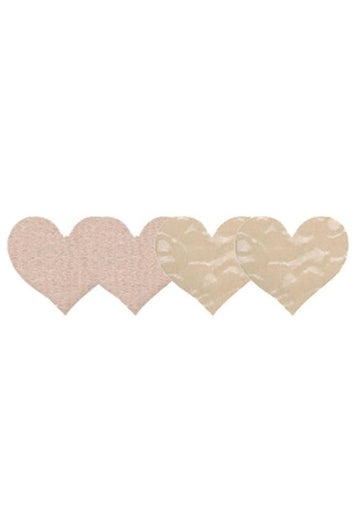 X-Gen - Peekaboos - Nude Ambition Hearts Pasties - Beige - Stag Shop