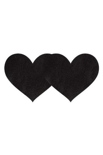 X-Gen - Peekaboos - Black Satin Heart Pasties - Stag Shop