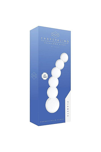 Shots Toys - Chrystalino - Planets Glass Dildo - White - Stag Shop