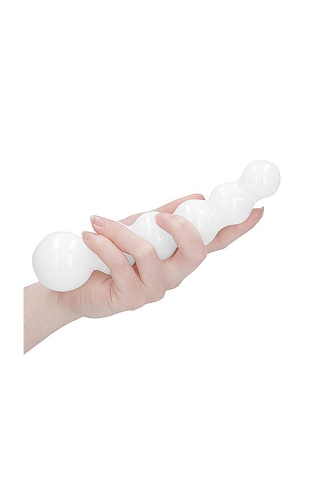 Shots Toys - Chrystalino - Planets Glass Dildo - White - Stag Shop