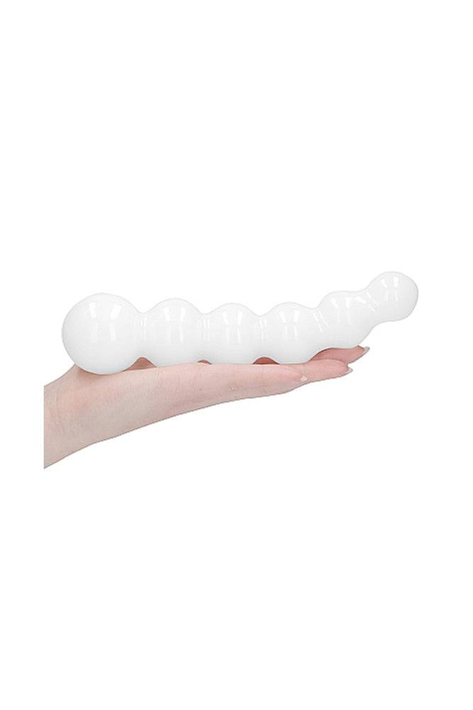 Shots Toys - Chrystalino - Planets Glass Dildo - White - Stag Shop