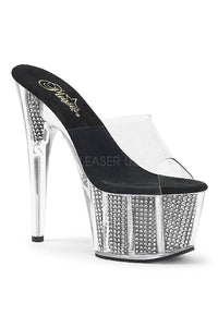 Thumbnail for Pleaser USA - Adore 7 Inch Studded Slide - Black/Silver - Stag Shop