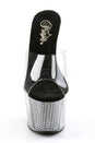 Pleaser USA - Adore 7 Inch Studded Slide - Black/Silver - Stag Shop