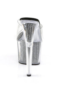Thumbnail for Pleaser USA - Adore 7 Inch Studded Slide - Black/Silver - Stag Shop