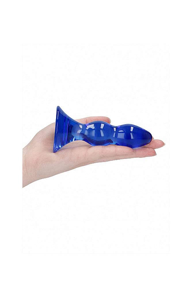 Shots Toys - Chrystalino - Pleaser Glass Butt Plug - Blue - Stag Shop