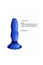 Shots Toys - Chrystalino - Pleaser Glass Butt Plug - Blue - Stag Shop
