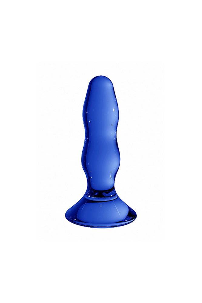 Shots Toys - Chrystalino - Pleaser Glass Butt Plug - Blue - Stag Shop