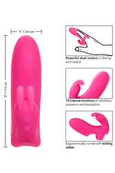 Cal Exotics - Mini Marvels - Silicone Marvelous Pleaser Finger Vibrator - Pink - Stag Shop