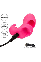 Cal Exotics - Mini Marvels - Silicone Marvelous Pleaser Finger Vibrator - Pink - Stag Shop