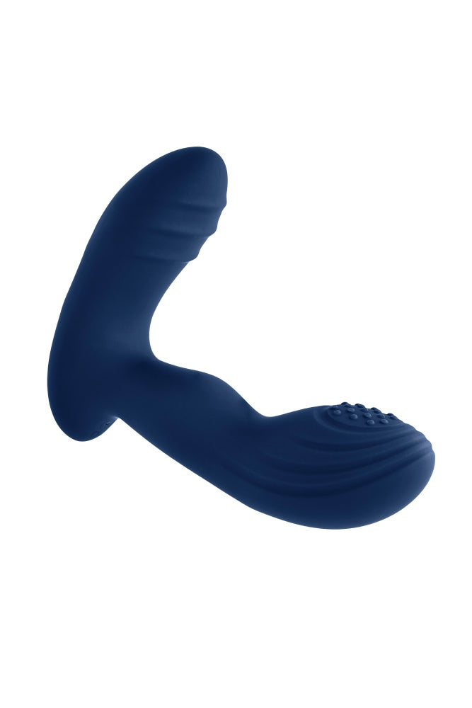 Playboy - Pleasure Pleaser Warming & Tapping Prostate Massager - Blue - Stag Shop