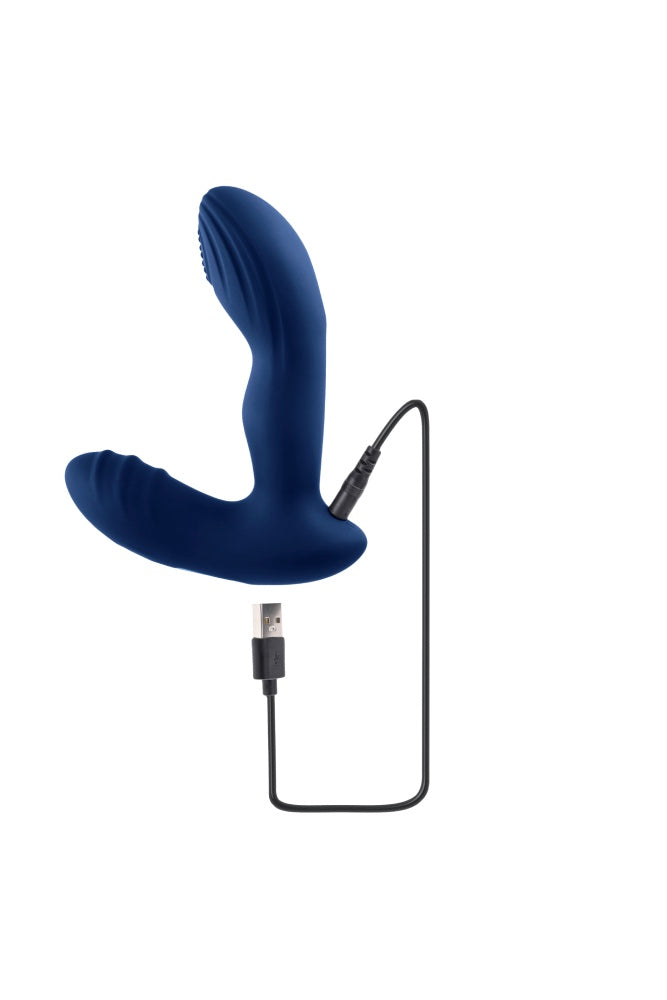 Playboy - Pleasure Pleaser Warming & Tapping Prostate Massager - Blue - Stag Shop