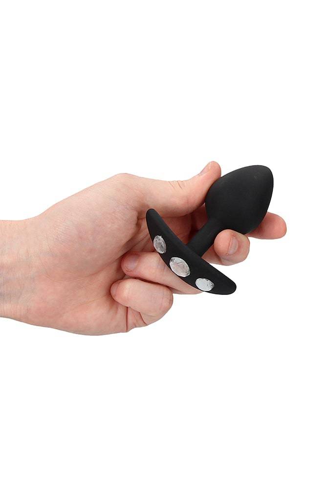 Ouch by Shots Toys - Diamond Butt Plug With Handle - Black - Assorted - Stag Shop