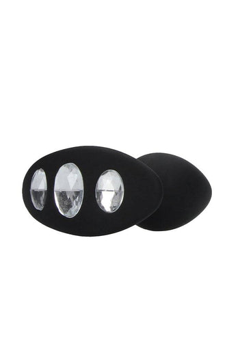 Ouch by Shots Toys - Diamond Butt Plug With Handle - Black - Assorted - Stag Shop