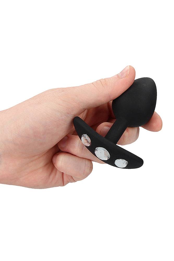 Ouch by Shots Toys - Diamond Butt Plug With Handle - Black - Assorted - Stag Shop