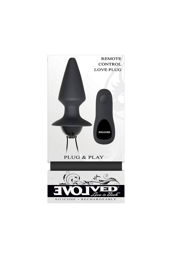 Evolved - Plug & Play Remote Control Butt Plug - Black - Stag Shop