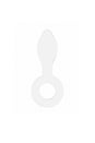 Shots Toys - Chrystalino - Plugger Glass Butt Plug - White - Stag Shop