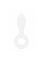 Shots Toys - Chrystalino - Plugger Glass Butt Plug - White - Stag Shop