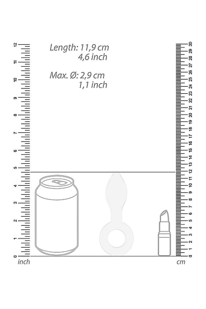 Shots Toys - Chrystalino - Plugger Glass Butt Plug - White - Stag Shop