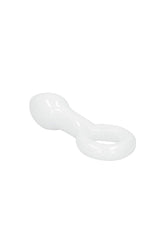 Shots Toys - Chrystalino - Plugger Glass Butt Plug - White - Stag Shop
