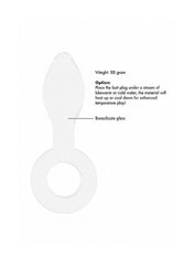 Shots Toys - Chrystalino - Plugger Glass Butt Plug - White - Stag Shop