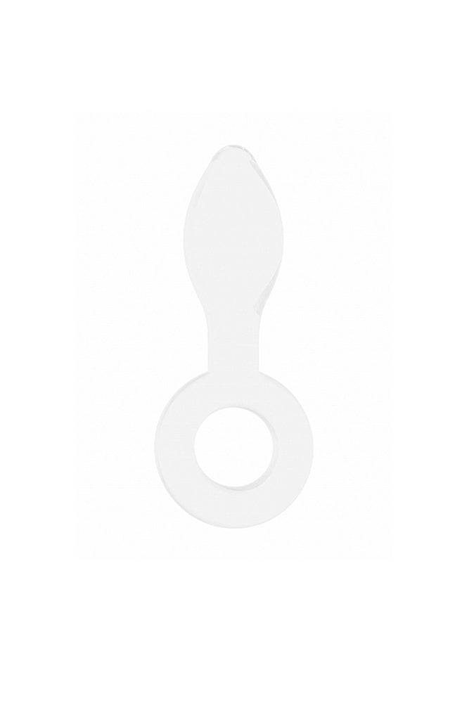 Shots Toys - Chrystalino - Plugger Glass Butt Plug - White - Stag Shop