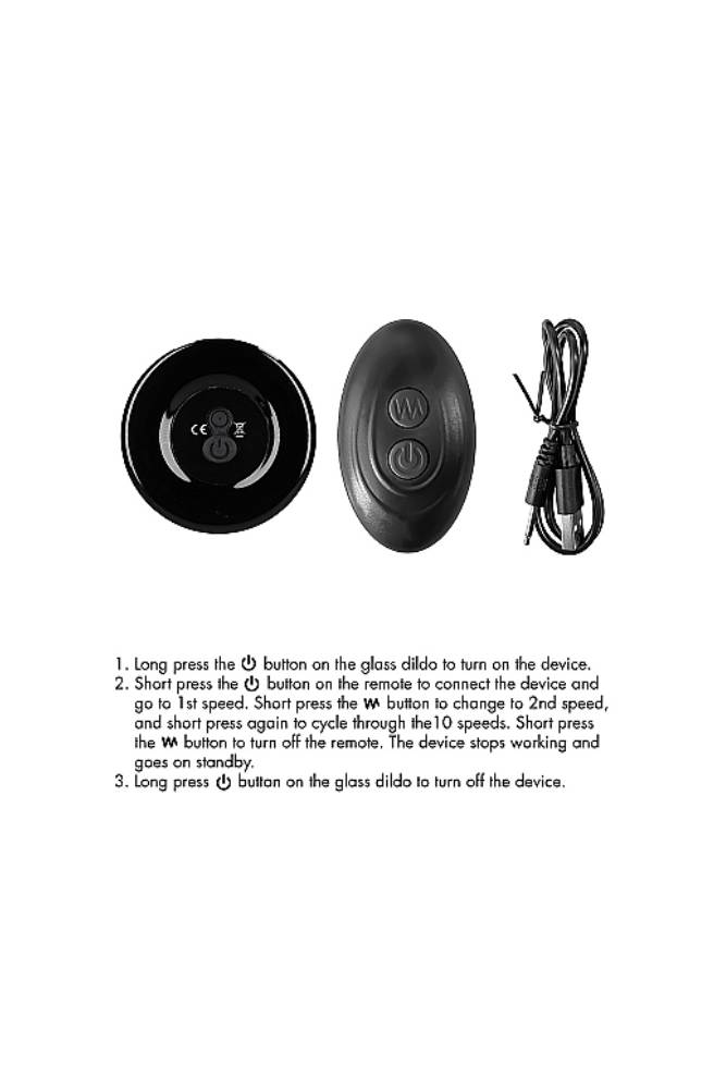 Shots Toys - Chrystalino - Pluggy Vibrating Glass Anal Plug with Suction Cup & Remote - Black - Stag Shop