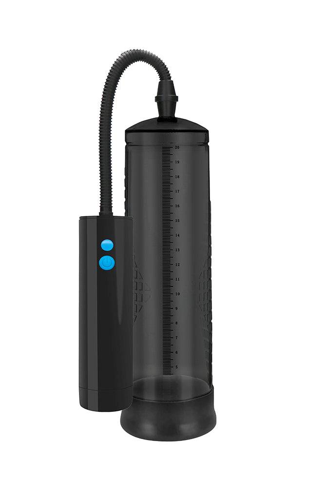 Shots Toys - Pumped - Extreme Power Rechargeable Auto Pump - Black - Stag Shop