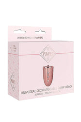 Shots Toys - Pumped - Universal Rechargeable Pump Head  - Rose Gold - Stag Shop