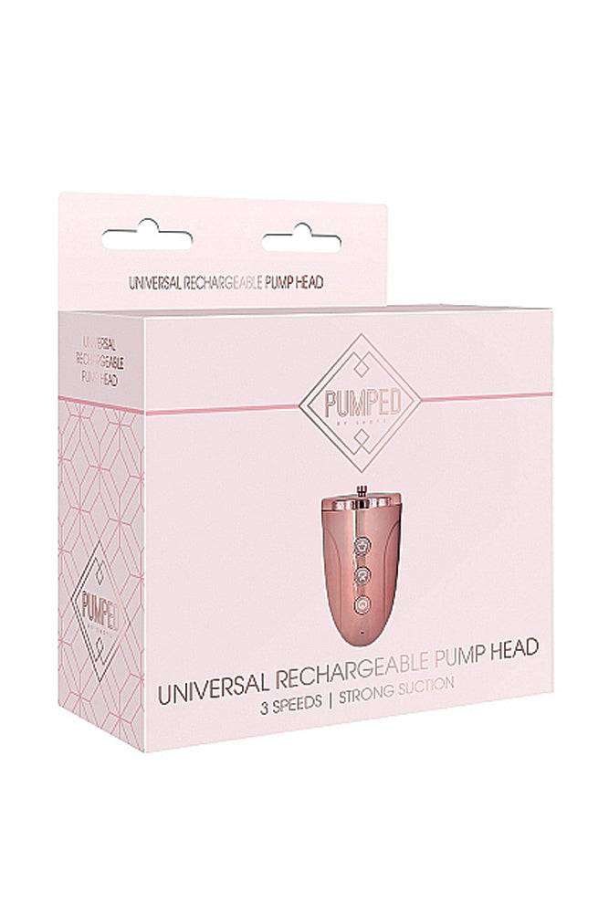 Shots Toys - Pumped - Universal Rechargeable Pump Head  - Rose Gold - Stag Shop