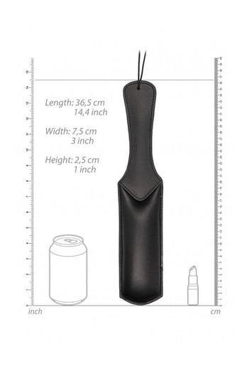 Shots Toys - Pain - Poly Cricket Paddle - Black - Stag Shop