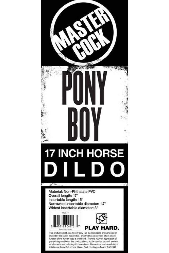 XR Brands - Pony Boy 17-Inch Horse Dildo - Black - Stag Shop