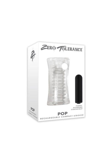 Zero Tolerance - Pop Vibrating Stroker - Clear - Stag Shop
