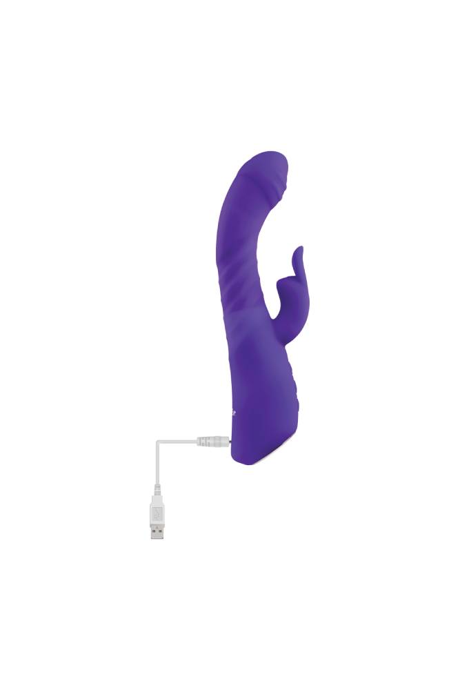 Adam & Eve - Eve's Posh Thrusting Warming Rabbit Vibrator - Purple | Stag Shop Adam & Eve - Eve's Posh Thrusting Warming Rabbit Vibrator - Purple | Stag Shop