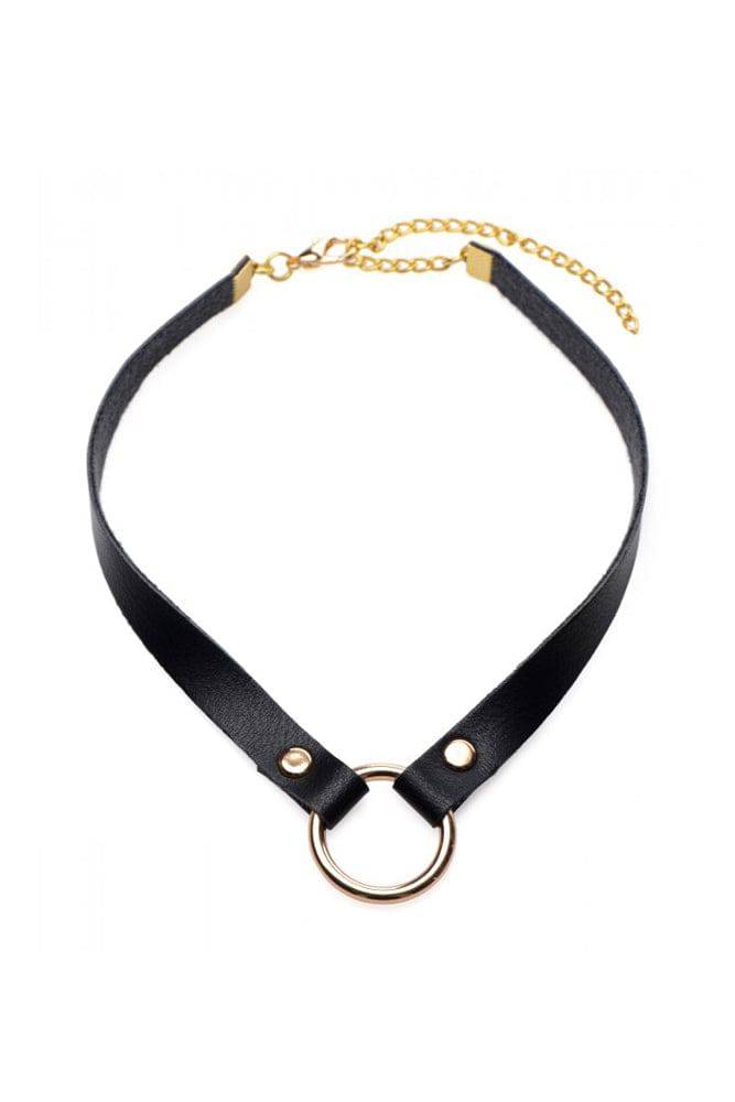 XR Brands - Master Series - Posh Pet Gold Ring Slim Choker - Stag Shop