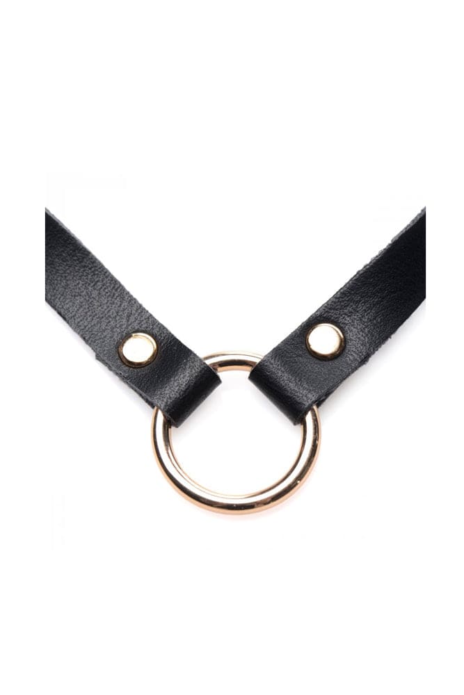 XR Brands - Master Series - Posh Pet Gold Ring Slim Choker - Stag Shop