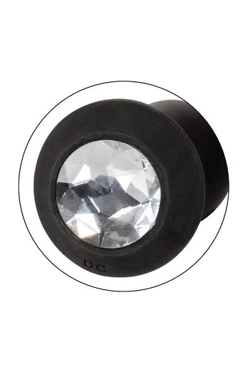 Cal Exotics - Power Gem Vibrating Crystal Butt Plug - Black - Stag Shop