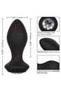 Cal Exotics - Power Gem Vibrating Crystal Butt Plug - Black - Stag Shop