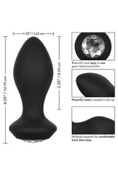 Cal Exotics - Power Gem Vibrating Crystal Butt Plug - Black - Stag Shop