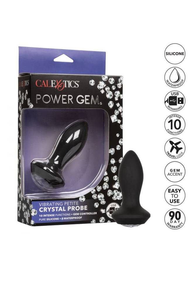 Cal Exotics Eclipse Power Gem Vibrating Petite Crystal Probe Bla