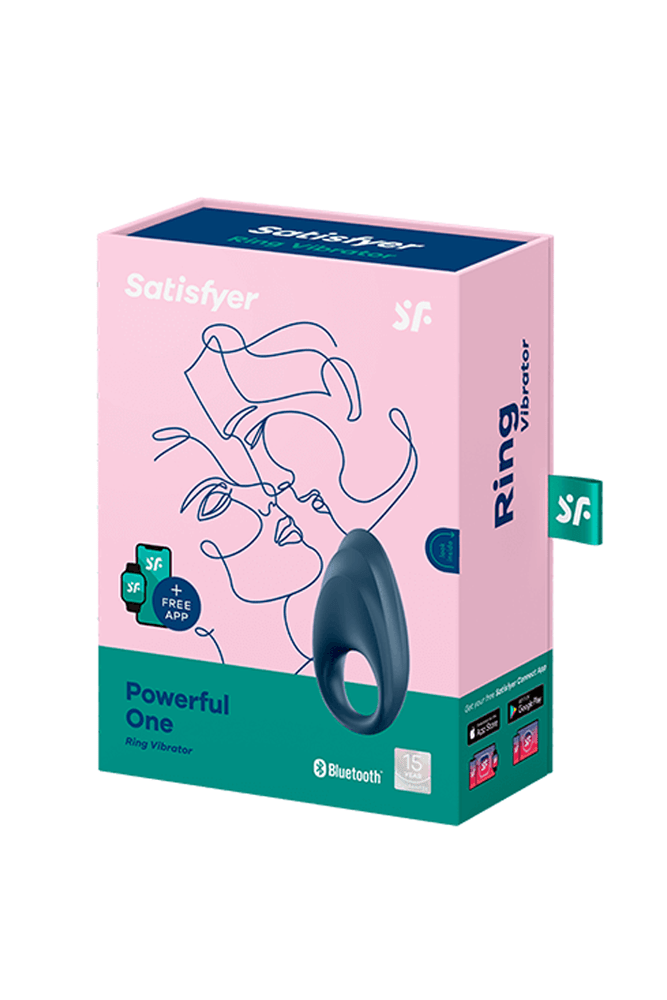 Satisfyer - Powerful One Bluetooth Cock Ring - Navy - Stag Shop