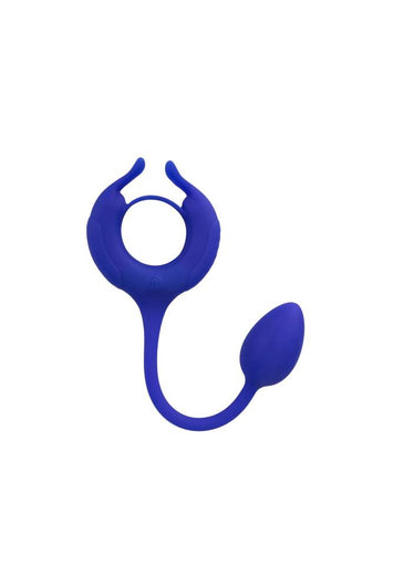 Cal Exotics - Admiral - Plug & Play Weighted Vibrating Cock Ring - Blue - Stag Shop