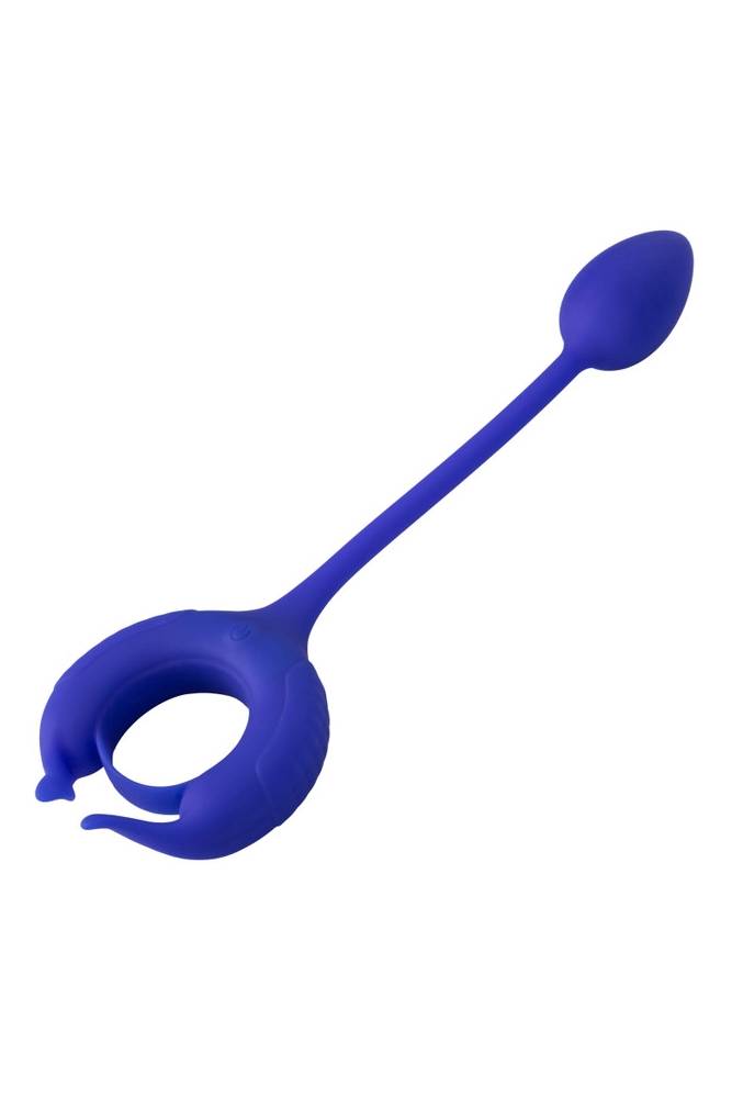 Cal Exotics - Admiral - Plug & Play Weighted Vibrating Cock Ring - Blue - Stag Shop