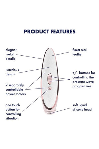 Satisfyer - Luxury - Pret-A-Porter Clitoral Stimulator - White/Rose Gold - Stag Shop