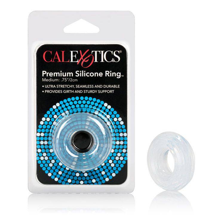 Cal Exotics - Premium Silicone Medium Cock Ring - Clear - Stag Shop