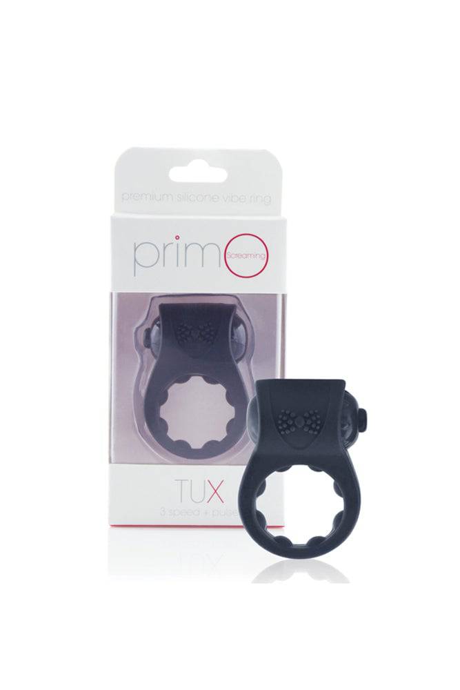 Screaming O - PrimO - Tux Silicone Vibrating Cock Ring - Black - Stag Shop