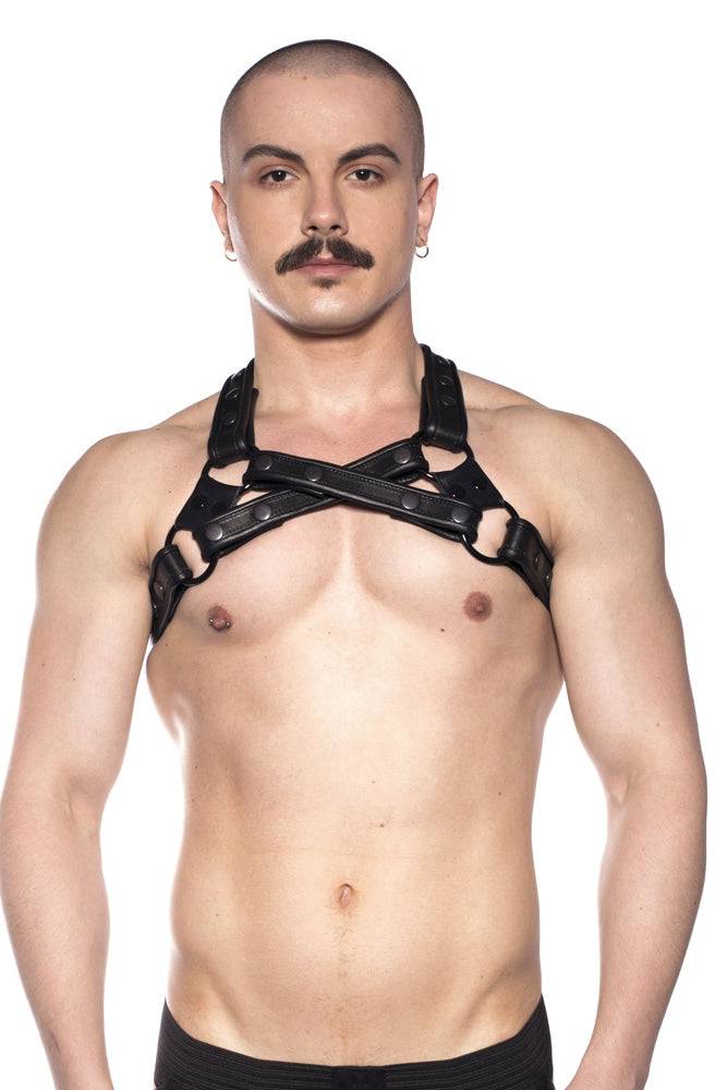 Prowler - Premium Leather Cross Chest Harness - Stag Shop