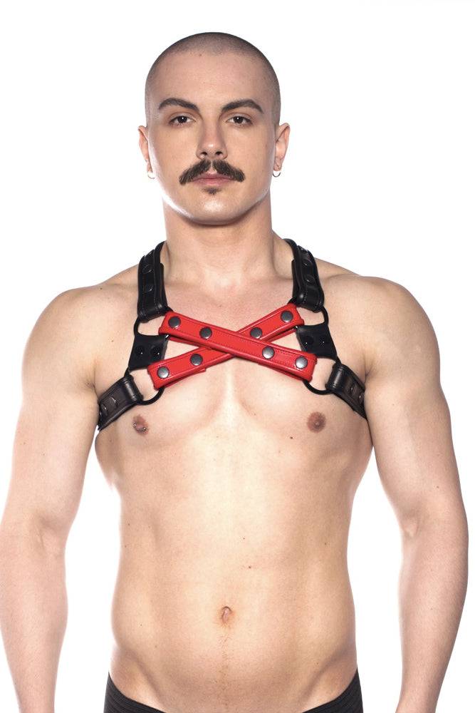 Prowler - Premium Leather Cross Chest Harness - Stag Shop